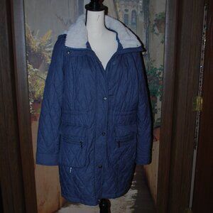 Steve Madden Heather Blue Quilted Coat - XL